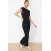 Trendyol Navy Blue Cotton Thin Blouse Trousers Knitwear Bottom-Top Set