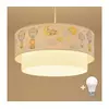 Brilagi - LED dečiji luster na sajli BOBO 1xE27/10W/230V, prečnik 40 cm, bela/bež/sa životinjskim dezenom