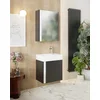 Skye Decor Set kupatilskog ormarića sa umivaonikom i ogledalom, 2 dela, Braon