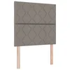 Vidaxl LED Box Spring Postelja z vzglavjem Taupe 100 x 200 cm blago