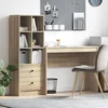 Stol s ladicama s policom s pohranom 2 pcs Sonoma hrast