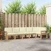 Set vanjskih sofa s jastukom 6 pcs Bijela i krem Poliester