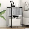 Noćni ormar 2 pcs Siva Sonoma 38 x 31 x 61 cm Konstruirano drvo