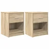 vidaXL vidaXL Nočne omarice 2 kosa s predalom sonoma hrast 40x34x50 cm, (5000298605)