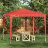 Šator za zabave 250 x 250 x 240 cm Crvena PE i čelik