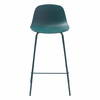 Modrozelen plastičen barski stol 92,5 cm Whitby – Unique Furniture