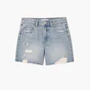 Cropp - Denim kratke hlače z učinkom pranja - modra