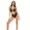 Mapale Ženski sexy bodi, Čipkasti, Crni