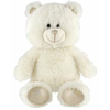 Teddies Beli plišasti medvedek 40 cm na baterije s svetlobo in zvokom