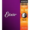 Elixir 16027 Acoustic NANOWEB Phosphor Bronze Custom Light 11-52 žice za akustičnu gitaru