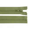 Bone zipper No 5 dolžina 90 cm jakna - zeleno-siva