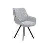 Stol Berwyn 2748 Siva, 87x54x60cm, Blago, Kovina, Naravni furnir