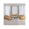 4-dijelni set sofa s jastucima smeđi baršunasti