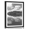 Plakat s paspartujem narava v poletju v črnobeli varianti - 60x90 white
