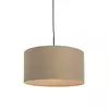 Rustikalna viseča svetilka črna z bež odtenkom 50 cm - Combi