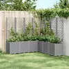 Vrtna sadilica s rešetkom svjetlosiva 160 x 160 x 140 cm PP