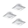 Eglo 95802 - KOMPLET 3x LED ugradnih plafonskih svetiljki PINEDA LED/6W/230V