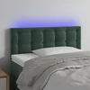 Vidaxl vidaXL Vzglavje postelje z LED diodo temno zeleno 100x5x78/88 cm žametno