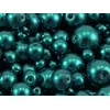Mešanica steklenih voščenih kroglic velikosti O4-12 mm - zeleno-modra (500 g)