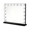 Brilagi - LED prigušiva make-up ogledalo HOLLYWOOD LED/15W/230V 60x50 cm crno