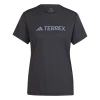 Adidas W MT LOG TECH T, ženska majica za planinarenje, crna KPI80