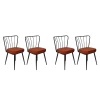 Hanah Home Set 4 trpezarijske stolice Yildiz Bronzano-Crni