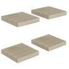 Plutajuće zidne police 4 kom boja hrasta 23 x 23,5 x 3,8 cm MDF