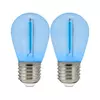 Komplet 2x LED sijalice PARTY E27/0,3W/36V plava