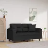 Vidaxl vidaXL Dekorativne blazine, 2 kosa, črne, 40x40 cm, mikrofibra