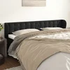 Uzglavlje s ušima crno 163x23x78/88 cm baršunasto