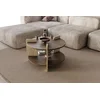 HANAH HOME Sto za dnevnu sobu Oalla Travertine Walnut