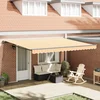 Okvir tende Žuta i bijela 450 × 300 cm Poliester s PU premazom