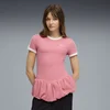 PUMA T7 Balloon Tee Women, Clothing, Wild Pink, L