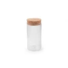 Steklena steklenica / kozarec s pluto - (47x90 mm) prozorna (4 steklenice)