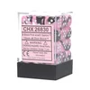 Kockice Chessex - Gemini - Black-Pink & White 12mm (36)
