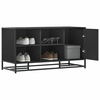 Klupa za cipele crna 100x40x53,5 cm Konstruirano drvo i metal