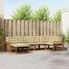 Set vanjskih sofa s jastukom 6 pcs Prirodna i bež