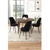 Hanah Home Set Trpezarijski sto i 4 stolice, Crno-braon