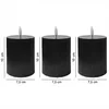 SET 3x LED sveća BRILLO LED/2xAA 10 cm crna + daljinski upravljač