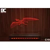 Black Cut 3D Lampa Crvena
