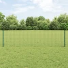 vidaXL Evropska ograja s 5 U stebrički Zelena 0.6x10 m Jeklo