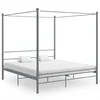 Okvir za krevet s nadstrešnicom sivi metalni 180 x 200 cm