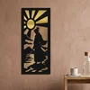 WallXpert zidna dekoracija MDF i pleksiglas KKMP-008, samuraj ispred izlazećeg sunca, 26 x 66 cm