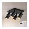 Brilagi - LED RGBW prigušiva spot svetiljka SELE SQUARE 4xGU10/6,5W/230V crna/zlatna