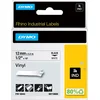 Trak DYMO RHINO VINYL bel/črn (18444), 12mm x 5.5m (original)