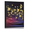 Plakat čudoviti jelen z metulji - 40x60 silver