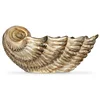 Casa Padrino luxury ceramic bowl in shell shape brown/white 37 cm - Made in Italy