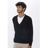 TUDORS Muški kardigan Hirka, Slim Fit, Crni