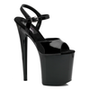 Pleaser Flamingo-809 Blk Pat/Blk 42