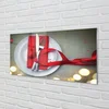 tulup.si Slika na steklu Srce lahka večerja 120x60 cm 4 obešalnika